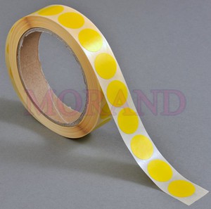 Kółka samoprzylepne do zaklejania i oznaczania towaru żółte 13 mm
