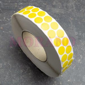 Kółka samoprzylepne z tkaniny do zaklejania i oznaczania towaru żółte 15 5 tys.