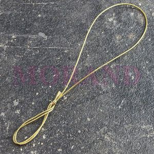 Sznurek elastyczny pętelki złoty 125/250 35/70 mm 100 szt