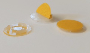 Plastikowy samoprzylepny krążek do mocowania plyt CD 20 mm twardy