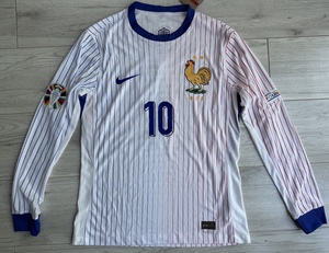 Koszulka piłkarska FRANCJA Away Vapor Match long sleeve EURO 2024 NIKE #10 Mbappe