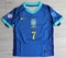 Dziecięcy zestaw piłkarski BRAZYLIA Away Copa America 2024 NIKE (koszulka+spodenki+getry) #7 VINI JR