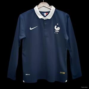 Koszulka piłkarska Francja Retro Home long sleeve Nike World Cup 2014 #10 Benzema