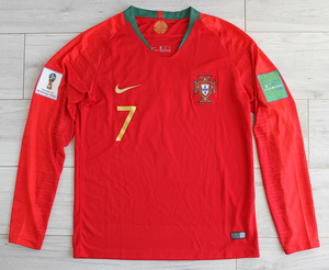 Koszulka piłkarska z długim rękawem PORTUGALIA home Retro Nike WORLD CUP 2018 #7 Ronaldo