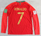 Koszulka piłkarska z długim rękawem PORTUGALIA home Retro Nike WORLD CUP 2018 #7 Ronaldo