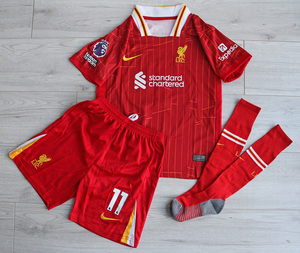 Dziecięcy zestaw piłkarski Liverpool FC Home 24/25 (koszulka+spodenki+getry) #11 Salah