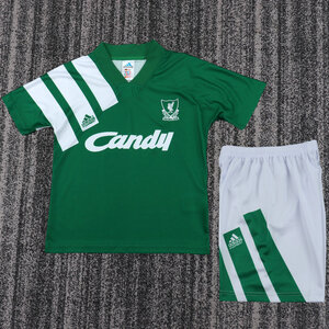 Dziecięcy zestaw piłkarski Liverpool FC away RETRO 91/92 Adidas (koszulka+spodenki)
