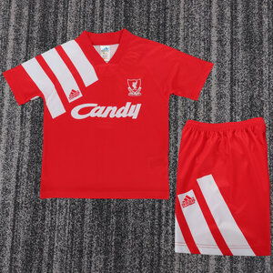 Dziecięcy zestaw piłkarski Liverpool FC home RETRO 91/92 Adidas (koszulka+spodenki)