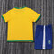 Dziecięcy zestaw piłkarski Brazylia home RETRO 2006 Nike (koszulka+spodenki) #9 Ronaldo