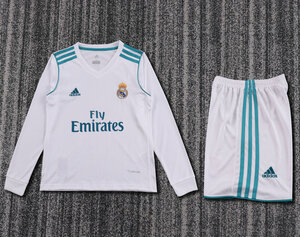 Dziecięcy zestaw piłkarski Real Madryt FINAL KYIV 2018  long sleeve Adidas (koszulka+spodenki) #7 Ronaldo