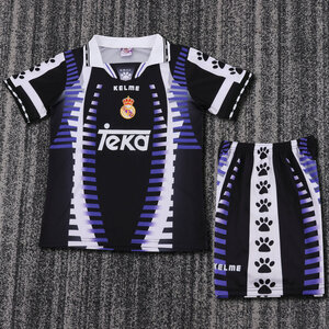 Dziecięcy zestaw piłkarski Real Madryt 3rd RETRO 97/98 Adidas (koszulka+spodenki) #7 Raul