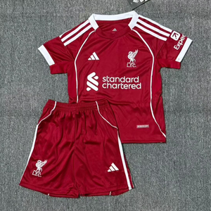 Dziecięcy zestaw piłkarski Liverpool FC Home 25/26 Adidas (koszulka+spodenki) #11 Salah