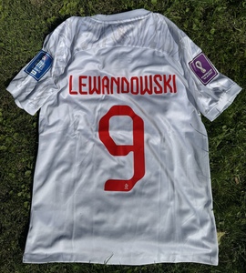 Koszulka piłkarska Reprezentacji Polski Home World Cup 2022 Nike #9 Lewandowski roz. M