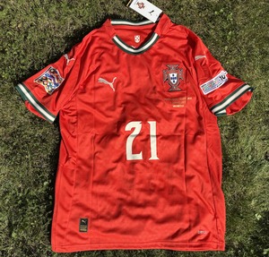 Koszulka piłkarska PORTUGALIA Home 2025 Puma Diogo Jota 21, Ostatni Mecz, Finał Ligi Narodów