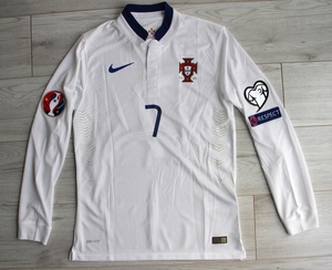 Koszulka piłkarska PORTUGALIA Away 2014/15 NIKE meczówka z długim rękawem #7 Ronaldo