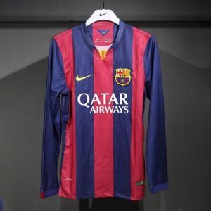 Koszulka piłkarska FC BARCELONA Retro Home player version long sleeve 14/15 Nike #9 Suarez
