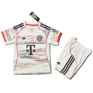 Dziecięcy zestaw piłkarski BAYERN MONACHIUM away 25/26 Adidas (koszulka+spodenki)