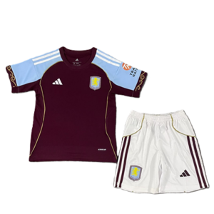Dziecięcy zestaw piłkarski Aston Villa home 25/26 Adidas (koszulka+spodenki) #2 Cash