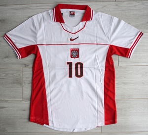 Koszulka piłkarska POLSKA home Retro 1997 Nike Kowalczyk, roz. M