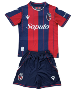 Dziecięcy zestaw piłkarski Bologna home 25/26 Macron (koszulka+spodenki) #7 Orsolini