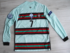 Koszulka piłkarska z długim rękawem PORTUGALIA Away Euro 2020 NIKE #7 Ronaldo