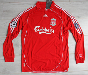 Koszulka piłkarska z długim rękawem LIVERPOOL FC Retro Home 2006/08 Adidas Gerrard, roz. L