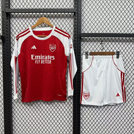 Dziecięcy zestaw piłkarski ARSENAL LONDYN home 25/26 ADIDAS (koszulka+spodenki) #33 Calafiori