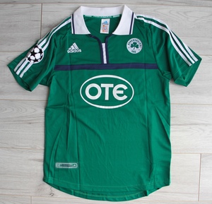 Koszulka piłkarska PANATHINAIKOS Ateny home Retro 2000/01 Adidas Olisadebe roz. M