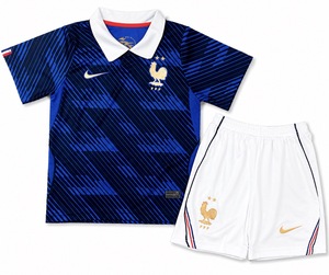 Dziecięcy zestaw piłkarski FRANCJA Home World Cup 2026 NIKE (koszulka+spodenki) #10 Mbappe