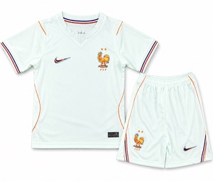 Dziecięcy zestaw piłkarski FRANCJA Away World Cup 2026 NIKE (koszulka+spodenki) #10 Mbappe