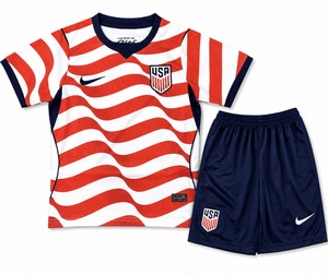 Dziecięcy zestaw piłkarski USA Home World Cup 2026 NIKE (koszulka+spodenki)