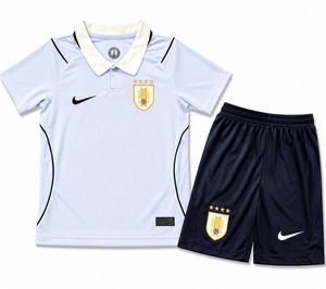 Dziecięcy zestaw piłkarski URUGWAJ Home World Cup 2026 NIKE (koszulka+spodenki)