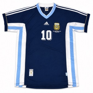 Koszulka piłkarska ARGENTYNA Away Retro World Cup 1998 Adidas #10 ORTEGA