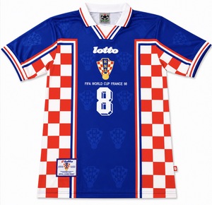 Koszulka piłkarska CHORWACJA Away Retro World Cup 1998 Lotto #8 Prosinecki
