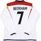 Koszulka piłkarska z długim rękawem ANGLIA Home Retro EURO 2004 Umbro #7 Beckham