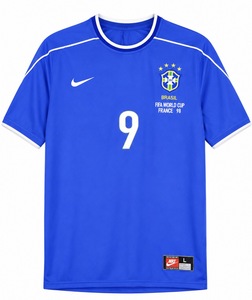 Koszulka piłkarska BRAZYLIA Retro Away World Cup 1998 Nike #9 Ronaldo
