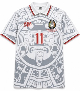 Koszulka piłkarska MEKSYK Retro Away World Cup 98 #11 Blanco