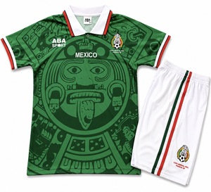 Dziecięcy zestaw piłkarski Meksyk home RETRO 1998 (koszulka+spodenki)