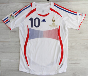 Koszulka piłkarska FRANCJA Away FINAŁ WORLD CUP 2006 Adidas Zidane nr 10, rozmiar M