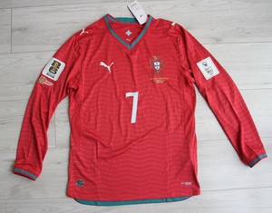 Koszulka piłkarska z długim rękawem PORTUGALIA home World Cup 2026 Puma Authentic, Ronaldo nr 7, rozmiar L