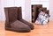 Zimowe buty ŚNIEGOWCE UGG Australia Classic, brązowe , model 5825