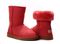 Zimowe buty ŚNIEGOWCE UGG Australia Classic, czerwone , model 5825