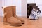 Zimowe buty ŚNIEGOWCE UGG Australia Bailey Button II , jasne brązowe , model 5803