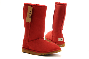 Zimowe buty ŚNIEGOWCE UGG Australia W Classic Tall II , czerwone , model 5815