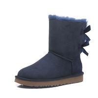 Zimowe buty ŚNIEGOWCE UGG Australia Bailey Bow II , granatowe, model 3280