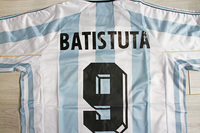 Koszulka piłkarska ARGENTYNA Home Retro 1998 Adidas #9 BATISTUTA