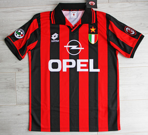 Koszulka piłkarska AC MILAN Retro Home 96/97 LOTTO, #9 Weah