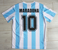 Koszulka piłkarska ARGENTYNA Retro Home World Cup 1986 Le Coq Sportif #10 MARADONA