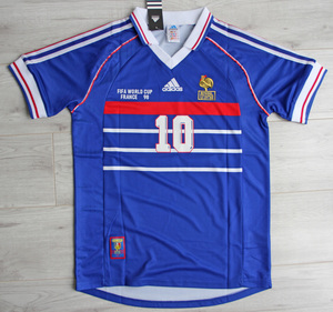 Koszulka piłkarska FRANCJA Retro Home World Cup 1998 Adidas #10 ZIDANE