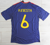 Koszulka piłkarska HISZPANIA Away Retro Adidas World Cup 2010 #6 A.Iniesta